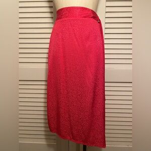 Hot Pink “Nine West” Silky Midi Skirt- Size M